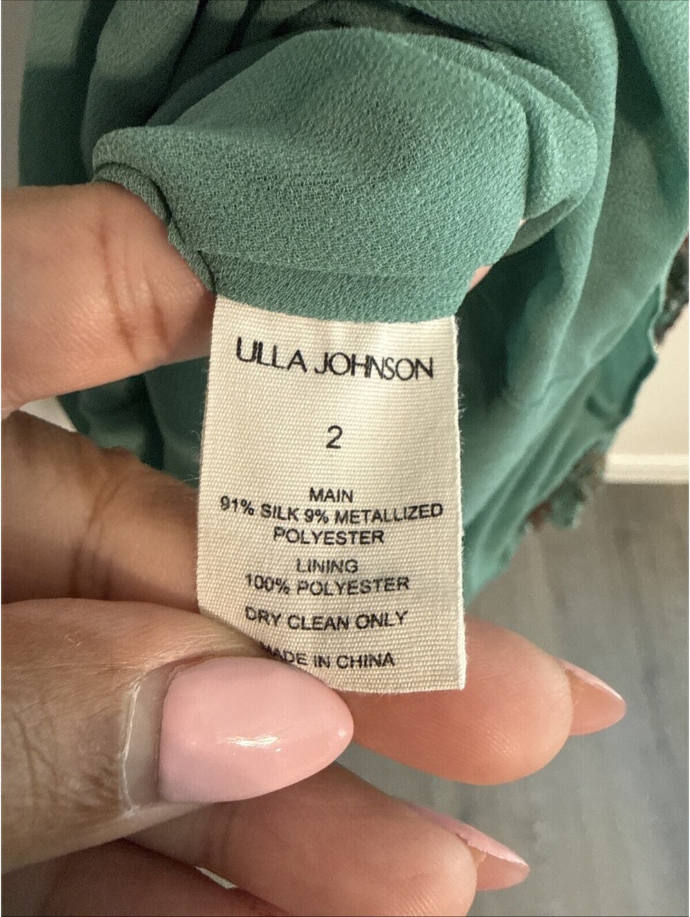 $1200 ULLA JOHNSON Colette Tiered Spaghetti Strap Maxi Dress Gown - SZ 2 (FLAW) - Picture 12 of 15